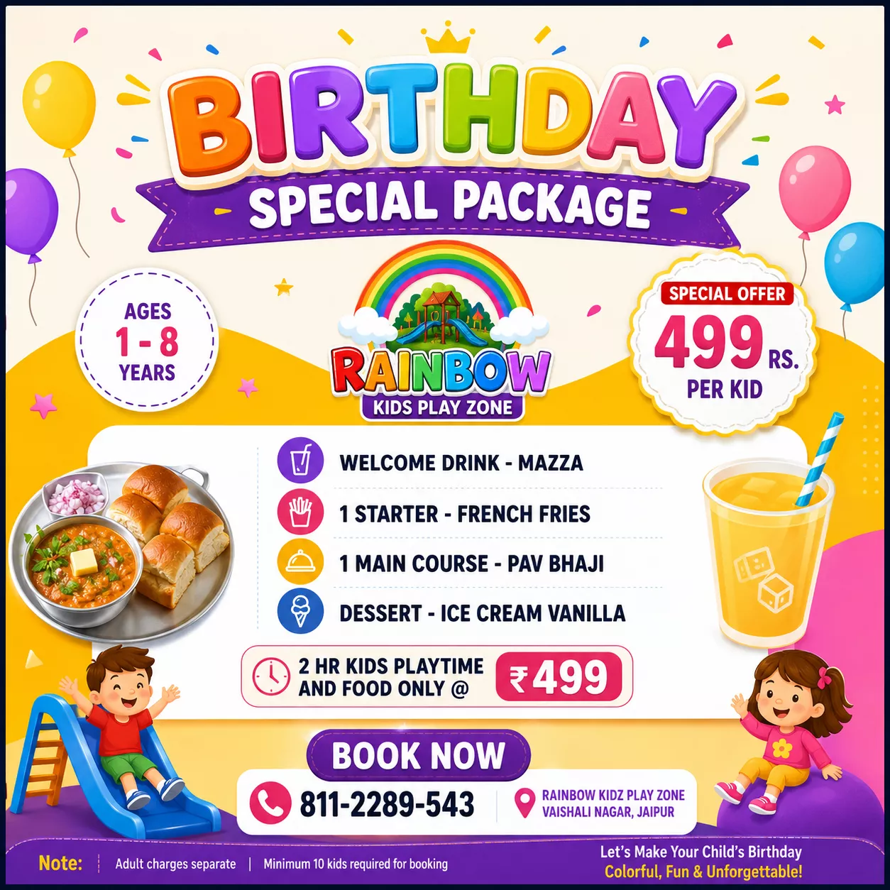 Rainbow Kids Zone offer poster placeholder